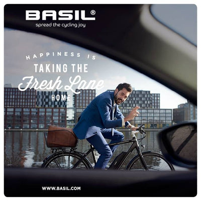 Basil Icon M - fietsmand - achterop - zwart
