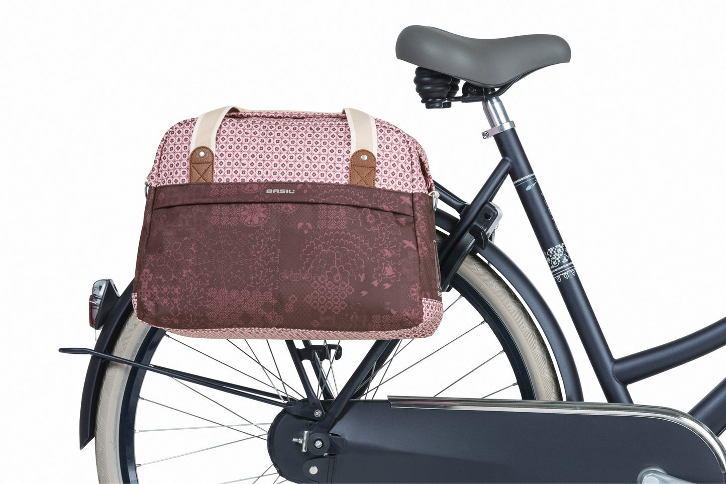 Basil Bohème fietsschoudertas - Rode elegante fietstas voor dames - Waterafstotend - 18L