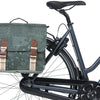 Basil Bohème Bolsa de bicicleta doble: verde, retotación de agua, 35L, incluido Mik AdapterPlaat