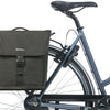 BASIL GO-DOUBLE BAG MIK, dubbele fietstas, zwart, 32L, geschikt voor MIK systeemdragers carrierplates