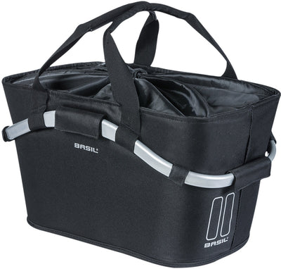 Basil Design Basket transporta todo el Achter Mik 22 litros Negro