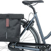Basil City dubbele fietstas - waterafstotend polyester - zwart - Universal Bridge systeem - 28-32L