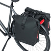 Basil Soho Nordlicht Bolsa de bicicleta doble - impermeable, negro, 41L