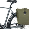 Basil Soho Bolsa de bicicleta doble Nordlicht - Bolsa portadora de equipaje impermeable para bicicleta eléctrica - verde