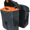 Miles de albahaca lona: bolsa de bicicleta doble, impermeable, 34L, naranja negra