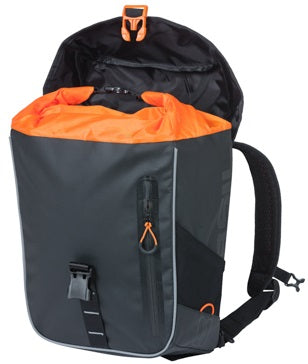 Basil Miles de láminas mochila para bicicletas - mochila negra impermeable para hombres y mujeres, 17 litros de contenido