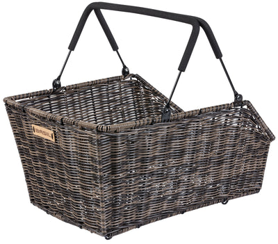 Basil Cento Rattan Look Multi System - Bicycle Basket - En la parte posterior - Brown