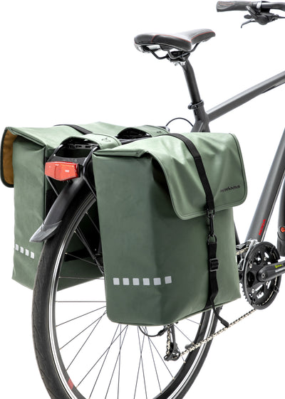 Bagiccle Bag Odense - Mochila doble dura y espaciosa para bicicletas eléctricas - Verde