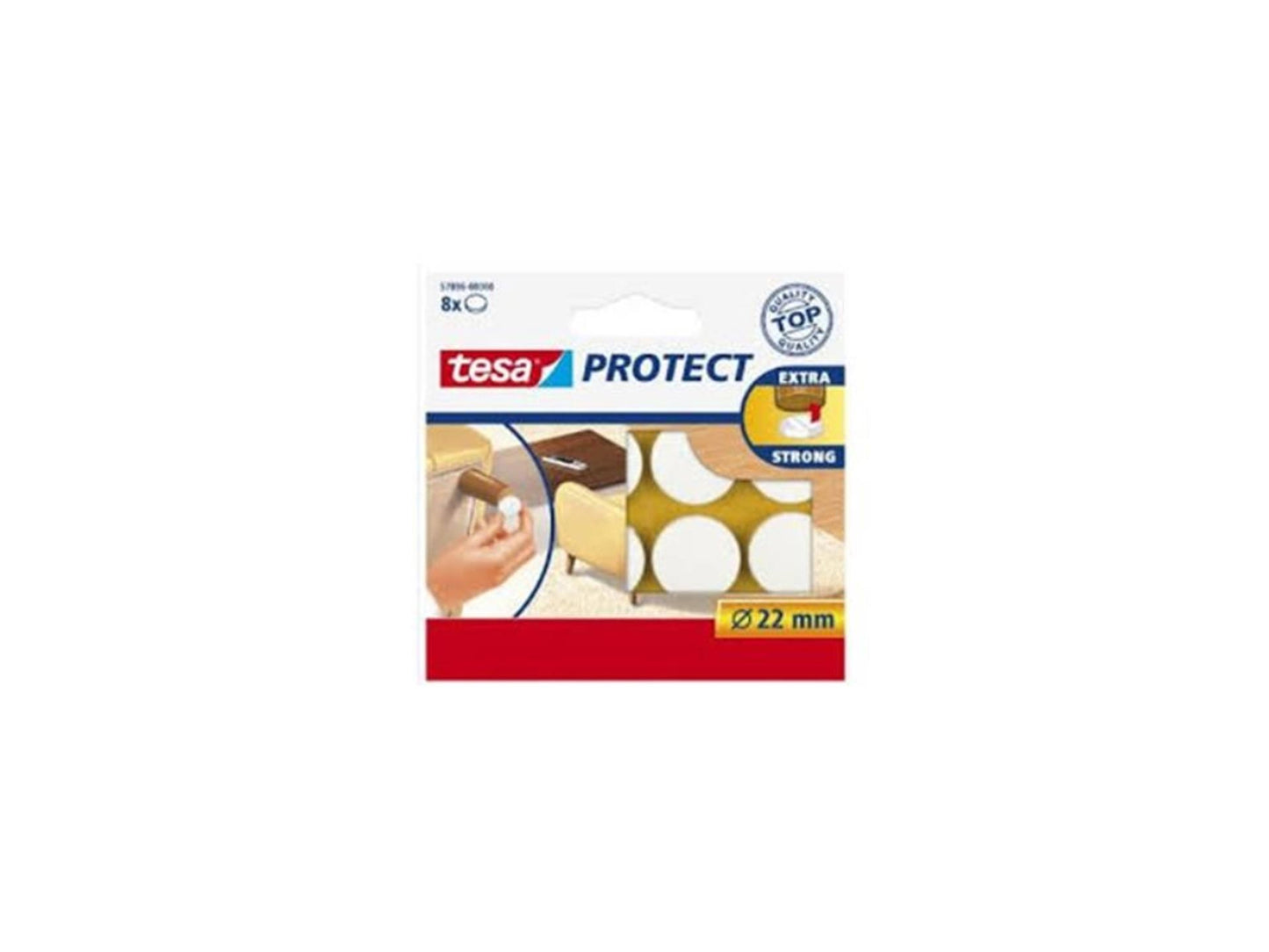 Tesa feltro protettivo bianco ø22mm 12 pz