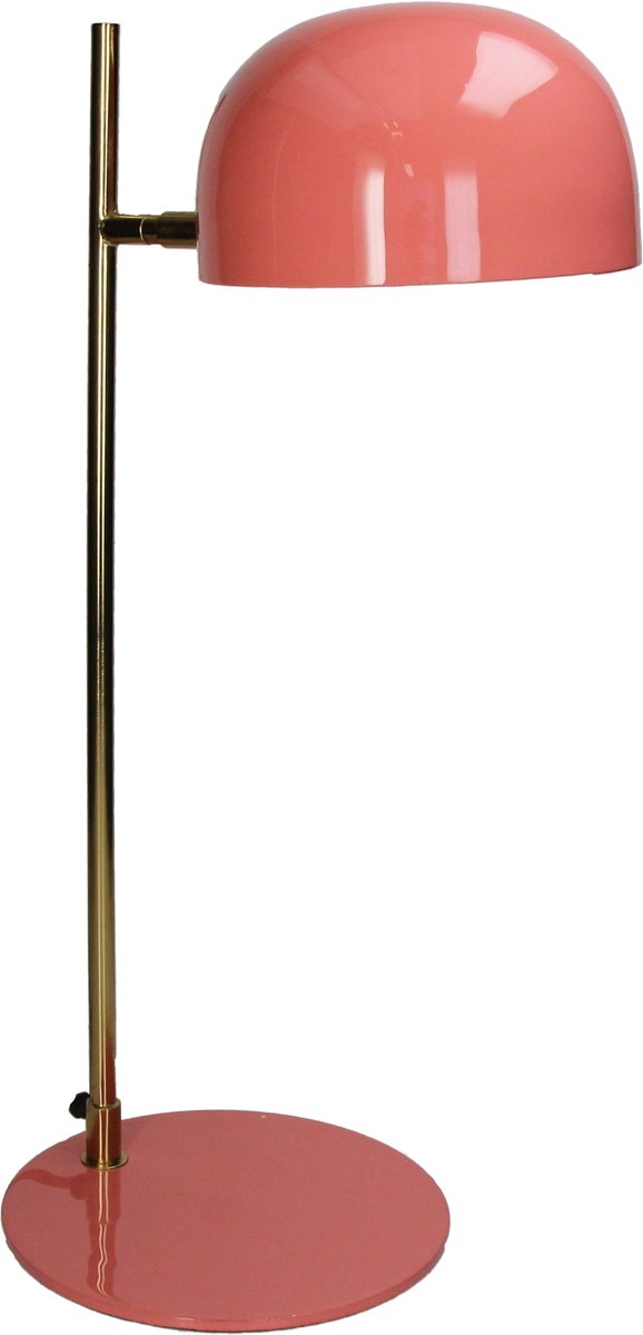 Lámpara de mesa colección HD metal rosa 25x19x50cm