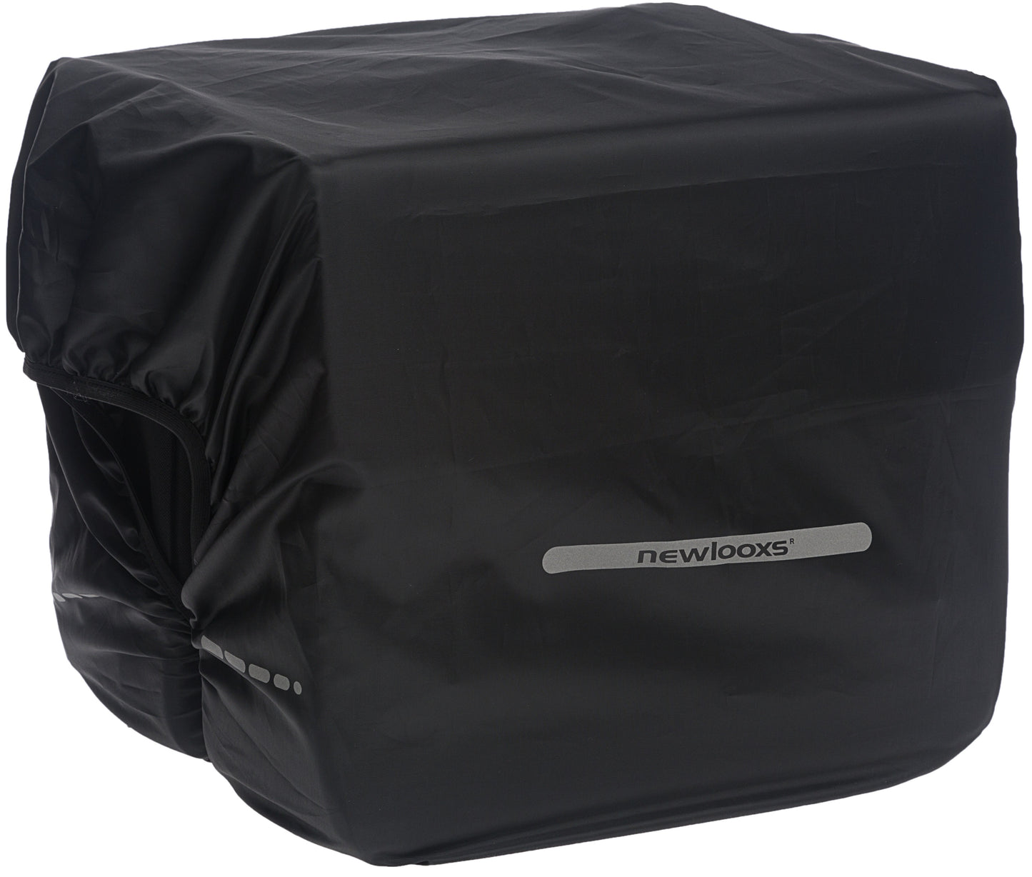 Nueva cubierta de lluvia Looxs Dubbel - Bolsa de bicicleta de poliéster impermeable negro - Reflexión - 40x97 cm