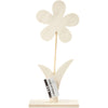Creativ Company Wooden Flower con pie, 26 cm