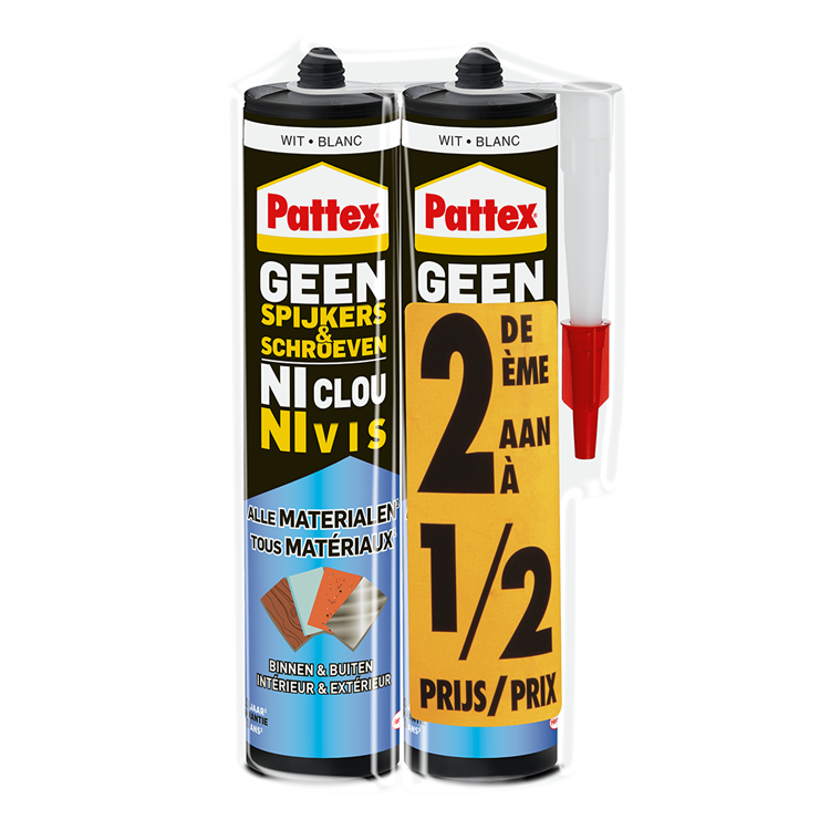 Pattex 1066729 - patex duopack sin clavos sin tornillos interior exterior | 6 piezas