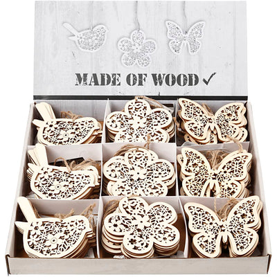 Creative Company Wooden Figures Flower and Bird, 90.