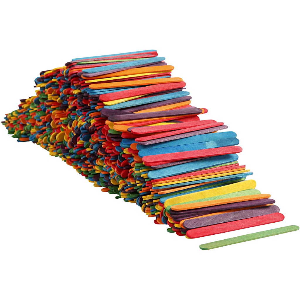 Legno da costruzione Creativ Company, l: 11,4 cm, l: 10 mm, vari colori, 1000 pezzi 1 scatola