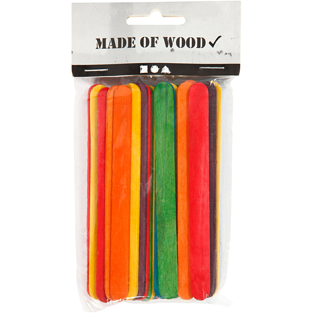Wooden craft sticks colored, 30th.