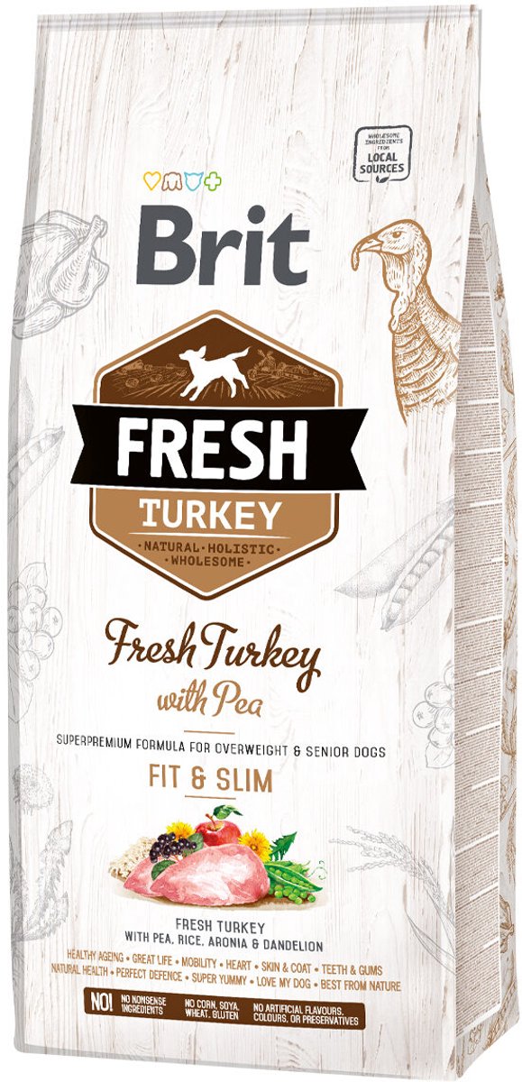 Brit fresh turkey with pea light fit slim adult - senior