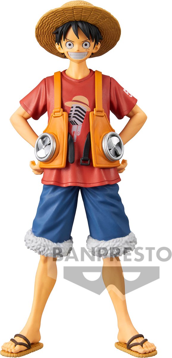 Banpresto one piece dxf - la serie grandline statua in pvc scimmia d. rufy vol.1 statua da 18 cm
