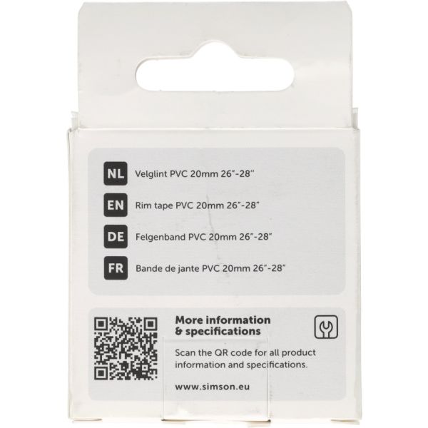 Simson velglint 24i -28i 20mm breed pvc