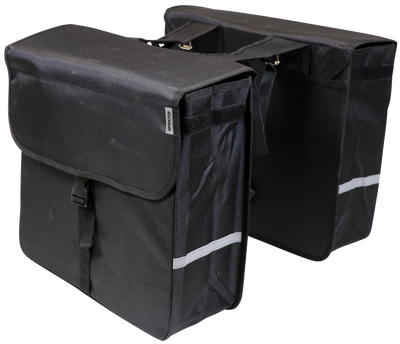 Edge Dubbele fietstas Luxe Shopper 40 liter 38 x 40 x 14cm (2x) zwart