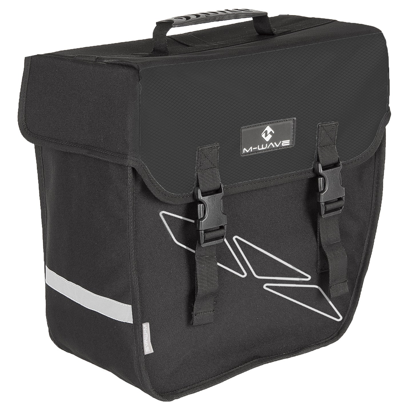 M-Wave Single Bicycle Bag a la derecha Amsterdam 18 litros Negro