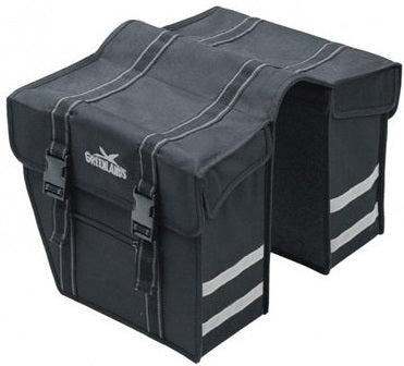 Bolsa de Groenlandia doble negro negro. Dimensiones 36x32x18 cm (2x) 40L. Ser.