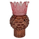 Candelero ambiente mansión con corona roja 8x13,8cm