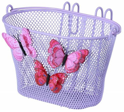 Basilio Jasmin Butterfly - Cesta para bicicletas para niños - frontal o en la parte posterior - lila