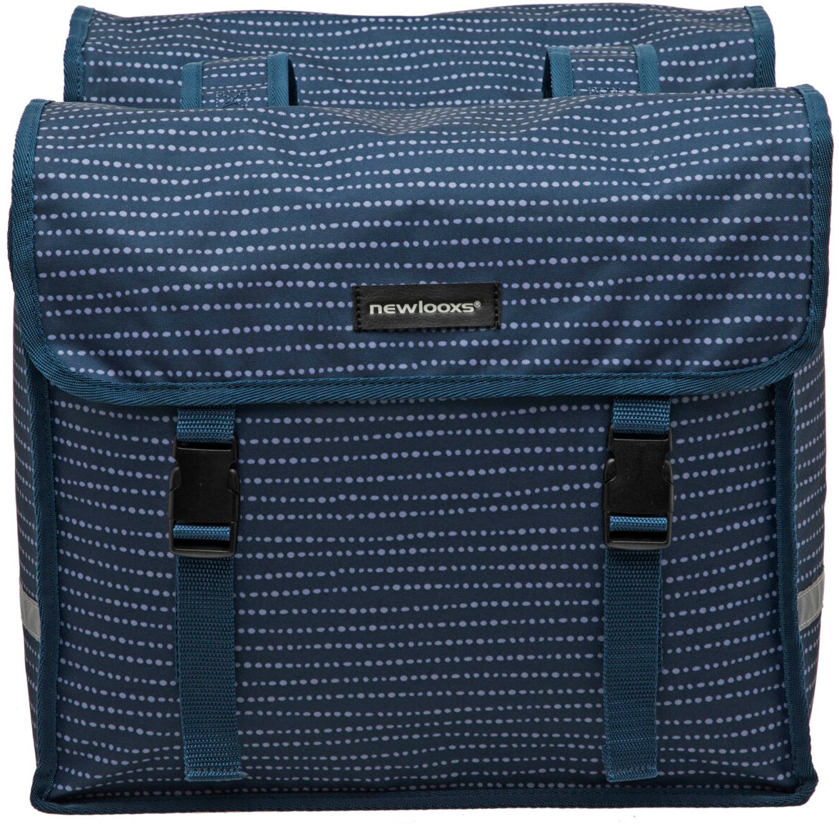 Borsa per biciclette a doppia bicicletta Fiori - Acqua - Polyester Repeller - 30L - Grigio blu nero