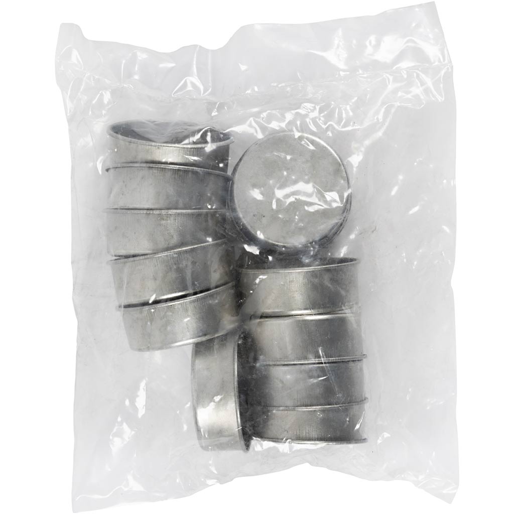 Portavelas Creativ company, h: 15 mm, d 44 mm, 12 piezas 1 caja