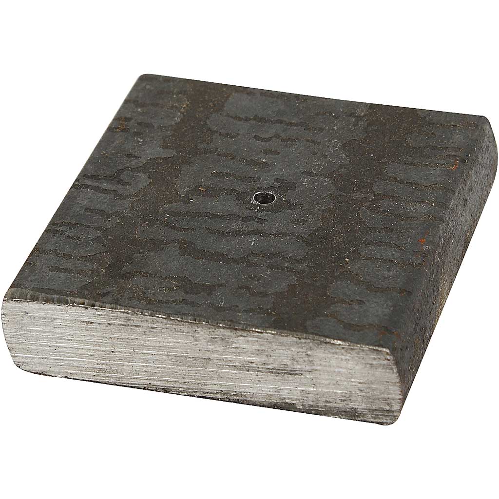 Creativ company metal base, dimensions 4x4x1 cm, hole size 2 mm, 1 piece