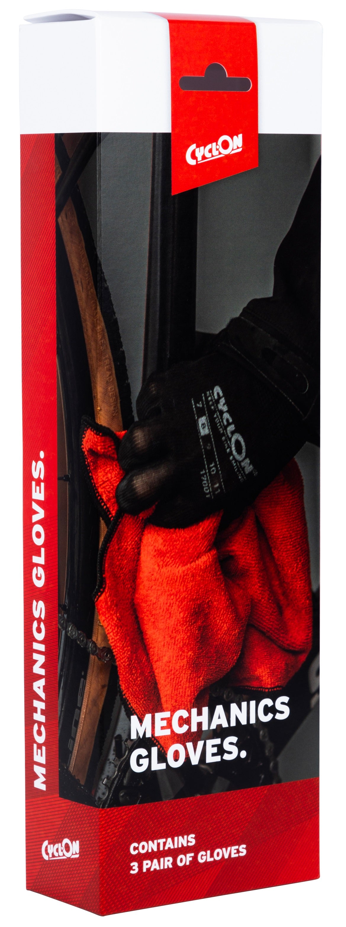 Cyclon montagehandschoenen m10 nylon pu zwart geel (20pr)