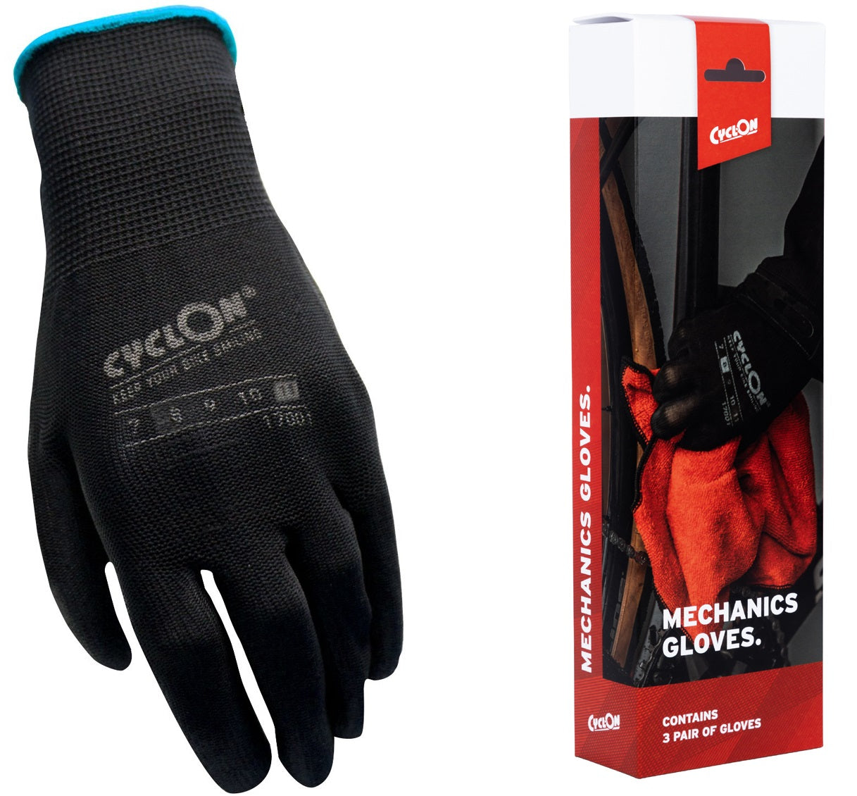 Guantes de montaje Cyclon M11 Azul (20 pares)