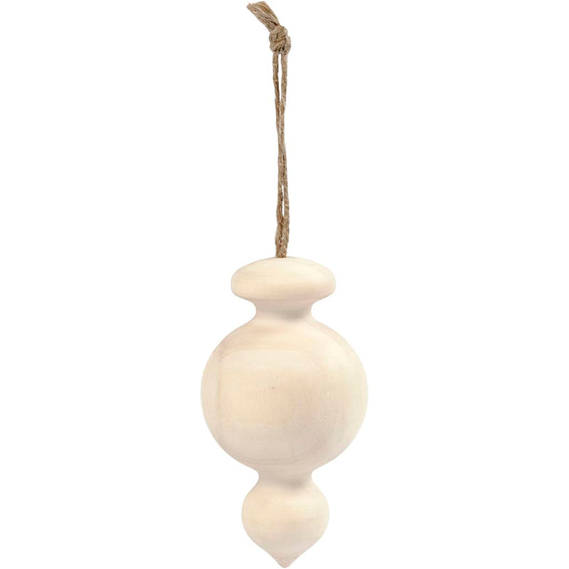 Creativ Company Bola de Navidad puntiaguda, h: 7,5 cm, p 4 cm, 1 pieza