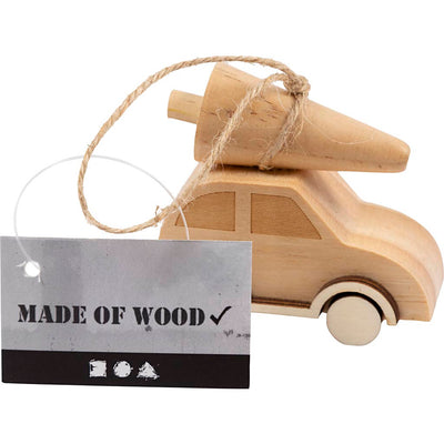 Coche de empresa Creativ con árbol de Navidad, alto: 6 cm, largo: 6 cm, ancho: 3,5 cm, 1 pieza
