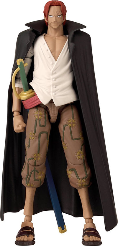 Bandai - anime heroes - one piece - figura shanks 17 cm - licencia oficial one piece - figura de acción shanks - 36935