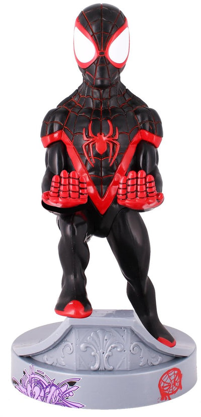 Cableguys spiderman - miles morales - soporte para estatuilla para teléfono | controlador | estuche de carga (tipos de cable originales)