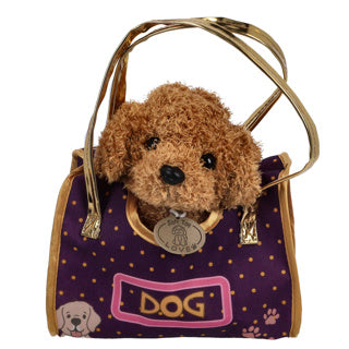 Plush plush dog in bag | 4 pieces