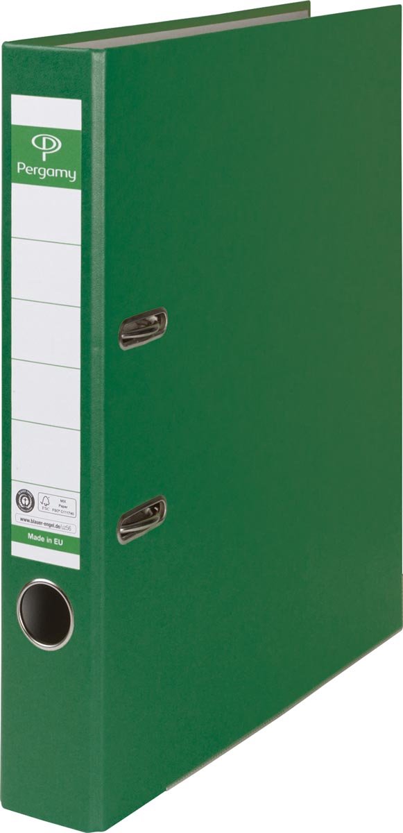 Raccoglitore in pergamena A4 in pp e carta, dorso di 5 cm - verde