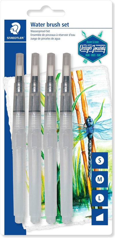 Viaggio nel design Staedtler - spazzole ad acqua - 4 dimensioni