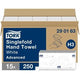Toallas plegadas tork advanced v-fold 2 capas