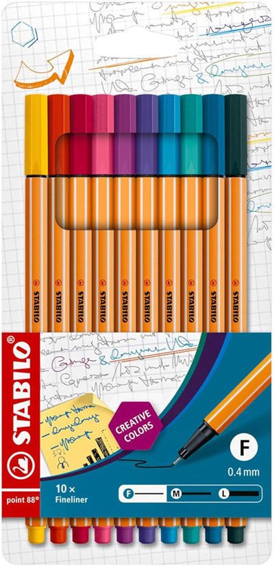 Stabilo point 88 fashion colors fineliners - 10 pcs.
