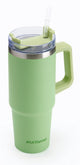Muitomas reismok - travel mug - dubbele geïsoleerde wand - praktisch rietje handvat - 900ml - groen