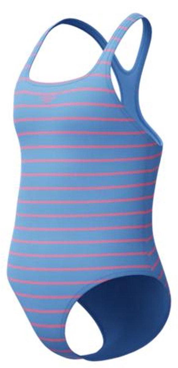 Speedo print medalist 1 piece meisjes sportbadpak blauw roze