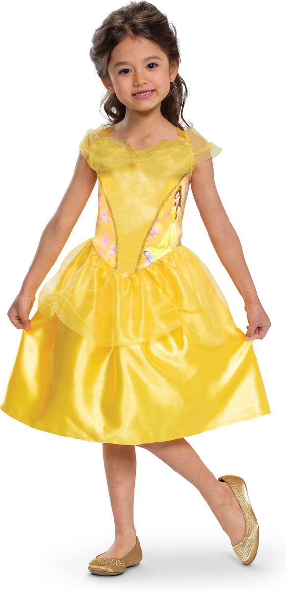 Disfraz princesa disney - la bella bestia, belle basic plus, talla xs (3-4 años)