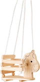 Swing de caballo de madera de pie pequeño, 145 cm
