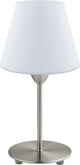 Eglo damasco 1 - tafellamp - 1 lichts - nikkel-mat - wit