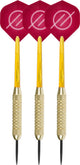 Faver dartpijlenset compleet - reserve shafts - brass coated - rood – 24 gram