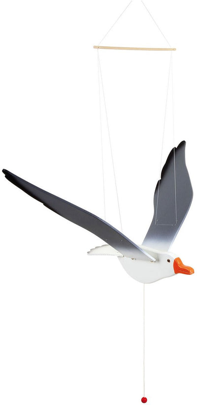 Seaguco galleggiante mobile per bambini in legno piccolo con ali in movimento