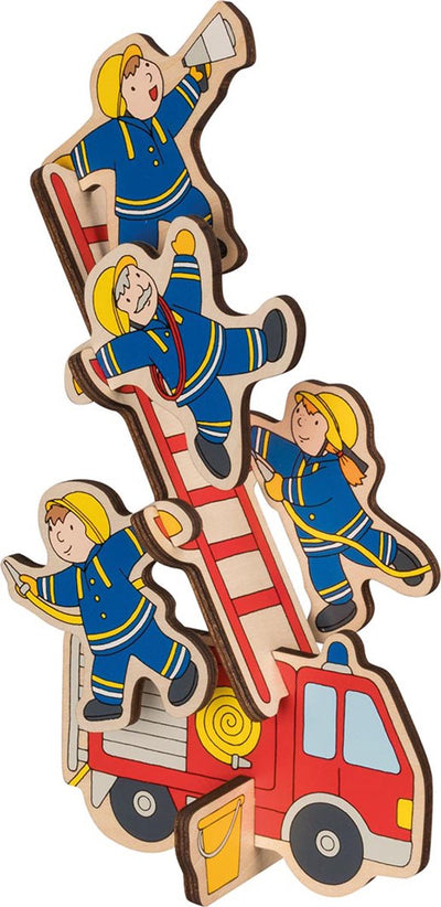 Goki Wooden Stapelpuzel Fire Department, 8st.